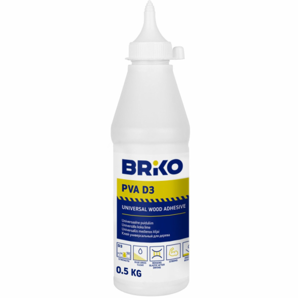 Univerzální lepidlo PVA D3 Briko, 0,5kg