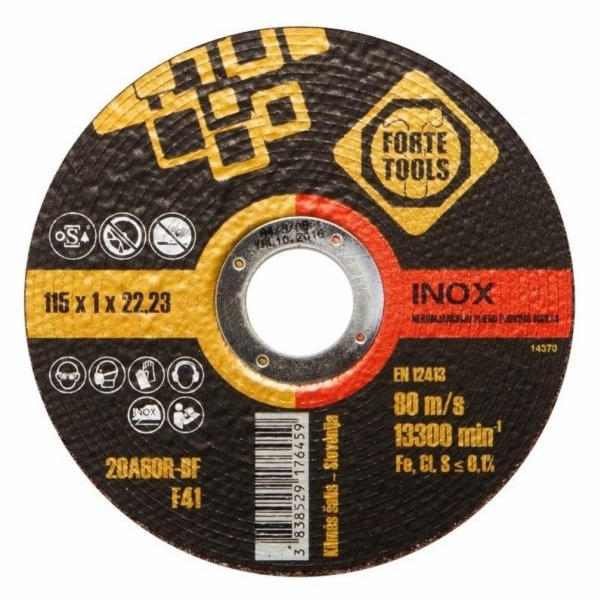 Řezný kotouč Forte tools, 115 x 1 x 22,23 mm