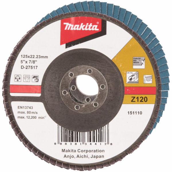 Listový brusný kotouč Makita D-27517, 125x 22,23 mm