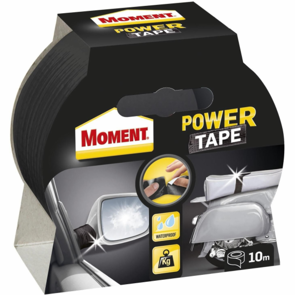 Lepicí páska MOMENT POWER TAPE, 10 m × 50 mm, černá