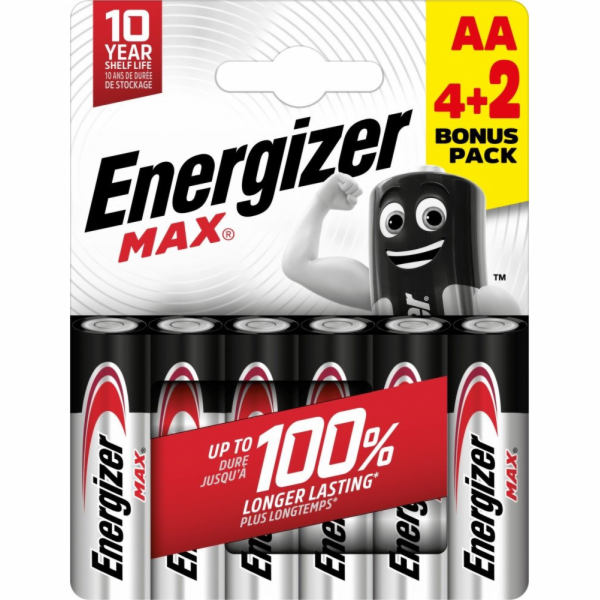 Element ENERGIZER AA/LR06, 1,5V, 6 ks.