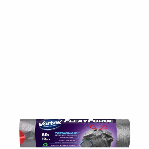 Pytle na odpadky Vortex Flexy Force, 60 l, 10 ks.