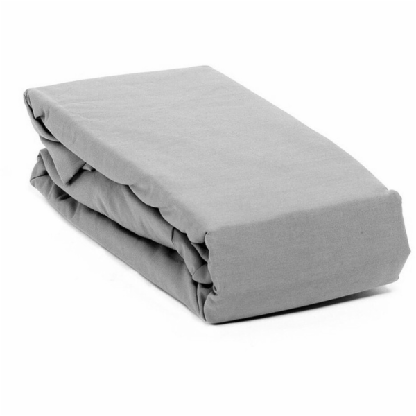 PROSTĚRADLO PRUŽNÁ POLYBAVLNA 90X200+25 ŠEDÝ