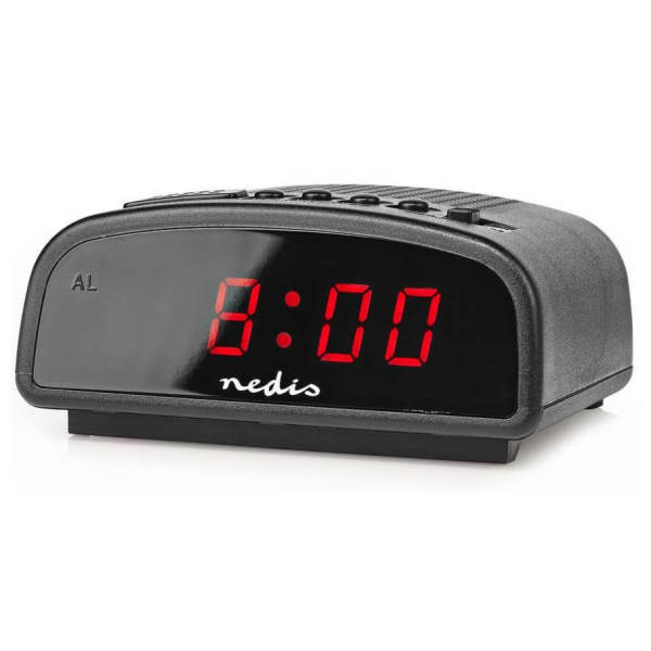 NEDIS digitální stolní budík/ LED displej/ funkce odložen...