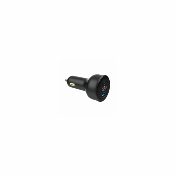 Gembird Rychlonabíječka do auta 2xUSB-A+C, Type-C (PD), L...