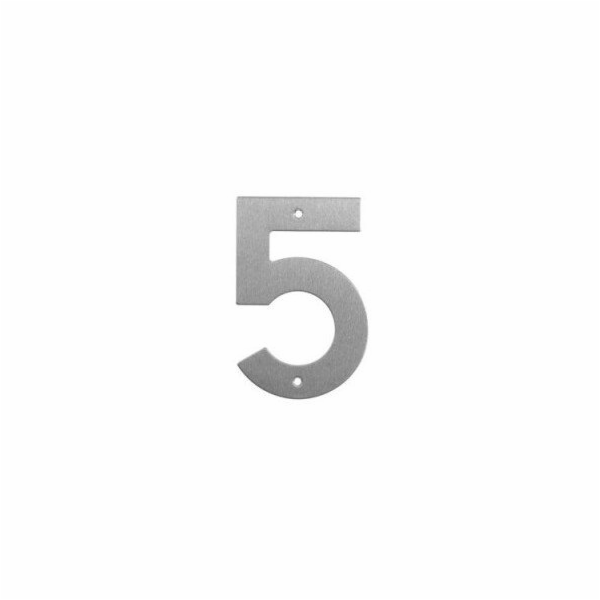Číslo "5", nerezová ocel, 145 mm