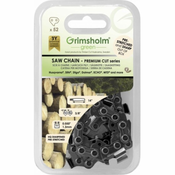 GRIMSHOLM Řetěz motorové pily CUT52, 3/8", 52