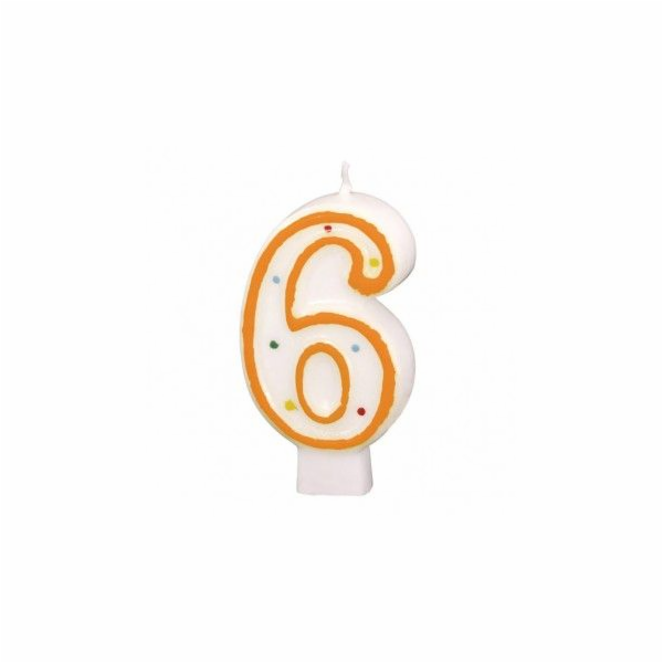 Svíčka na dort č. 6, 7,3 cm