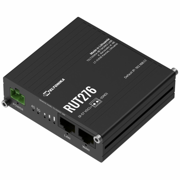 Teltonika RUT276 průmyslový router, dual SIM, Redcap 5G, ...