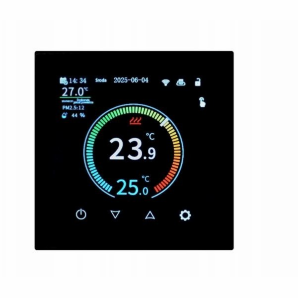 AURATON Termostat OCTA, zapuštěný, černý, 5 - 35 °C