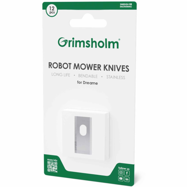 GRIMSHOLM Čepele pro robota DREAME, 12 ks.