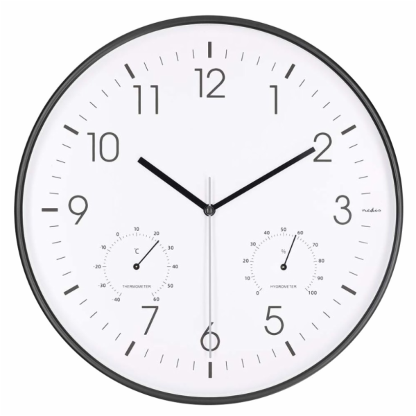 NEDIS nástěnné hodiny/ průměr 300 mm/ tichý pohyb/ teplom...