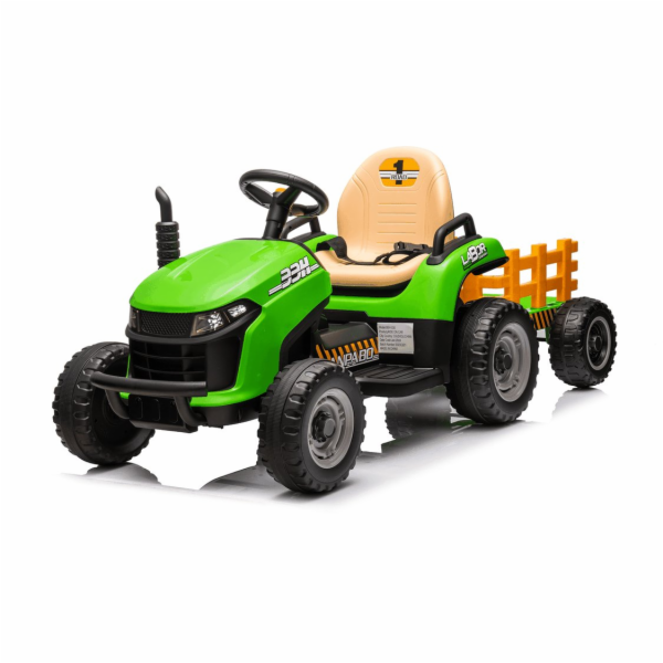 Dětský elektrický traktor Hatis, žlutozelený