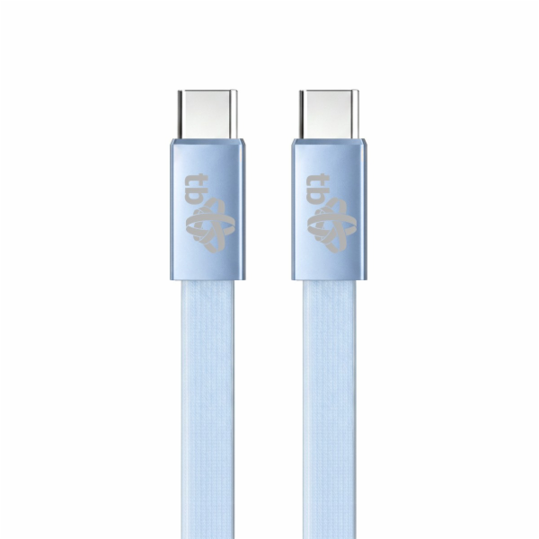 TB Kabel USB C - USB C, 1 m, plochý, modrý