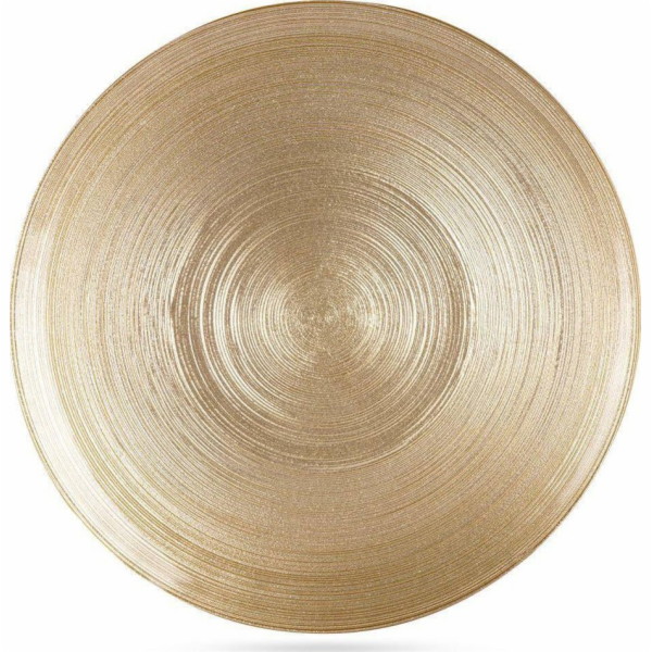 Servírovací talíř, 28 cm, zlatý, sklo