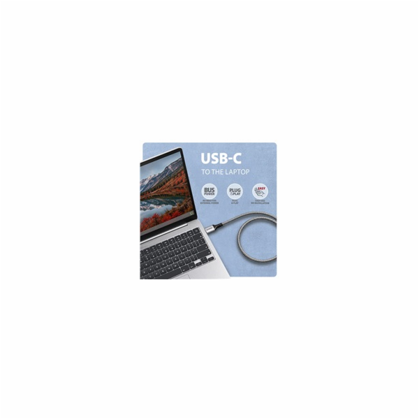 AXAGON ADE-CM30, USB-C Gigabit Ethernet adaptér s integro...