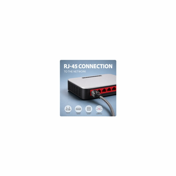 AXAGON ADE-CM15, USB-C Gigabit Ethernet adaptér s integro...