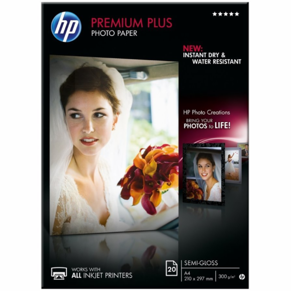 HP Premium Plus Semi-gloss Photo Paper-20 sht/A4/210 x 29...