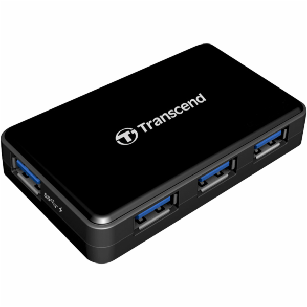 Transcend HUB2C, USB-C/4-Port USB 3.1 Gen 1, černý