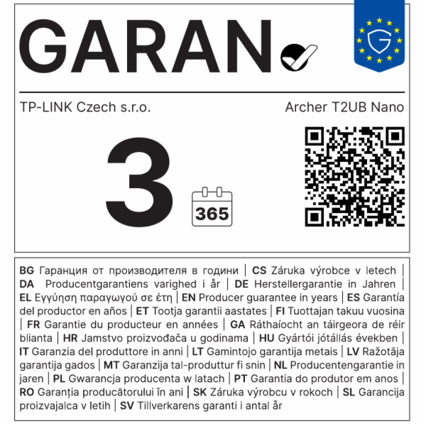 TP-Link Archer T2UB Nano - AC600 Nano Wireless, BT 4.2, U...