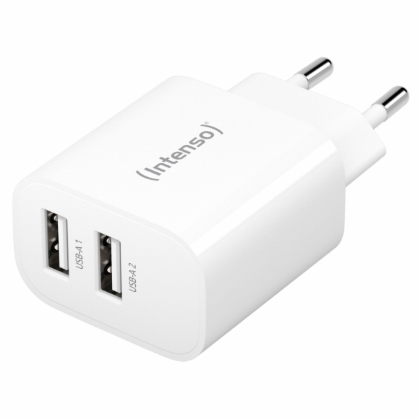Intenso Power Adapter W24AA  2x USB-A 24W              white