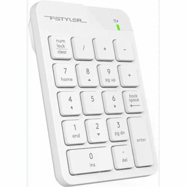 A4tech FSTYLER bezdrátová numerická klávesnice, bílá