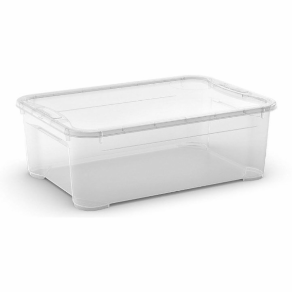 Úložný kufr KIS, 31,5 l, průhledný, 55,5×39×19 cm