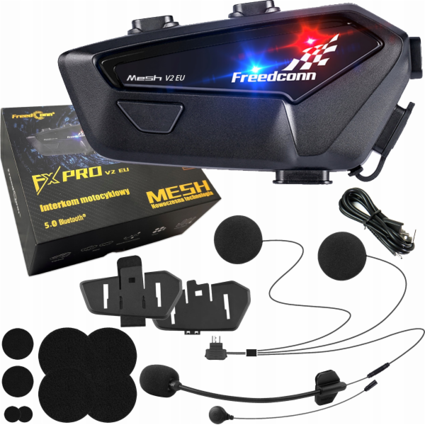 Motocyklový interkom FreenConn FX Pro V2 EU MESH