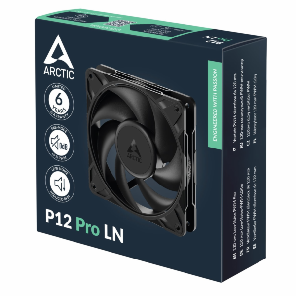 ARCTIC P12 Pro LN (Low Noise) - 120mm PWM ventilátor 4pin...