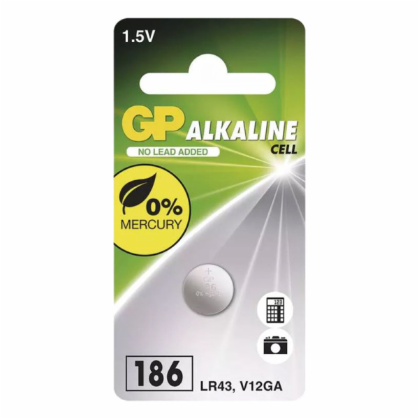 GP alkalická baterie 1,5V LR43 1ks