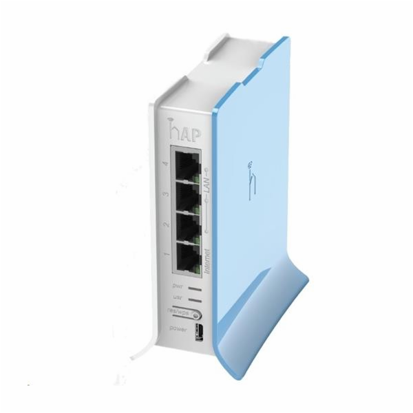 MikroTik hAP Lite (tower), 650MHz CPU, 32MB RAM, 4x LAN, ...