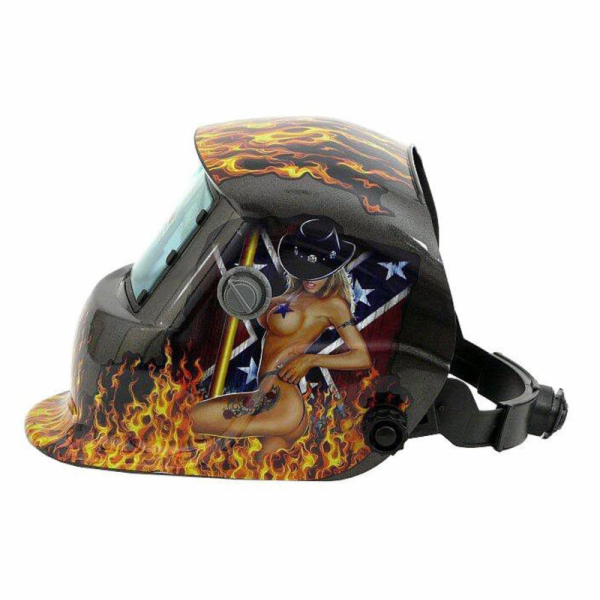 GEKO Svářecí kukla samostmívací s plameny GEKO