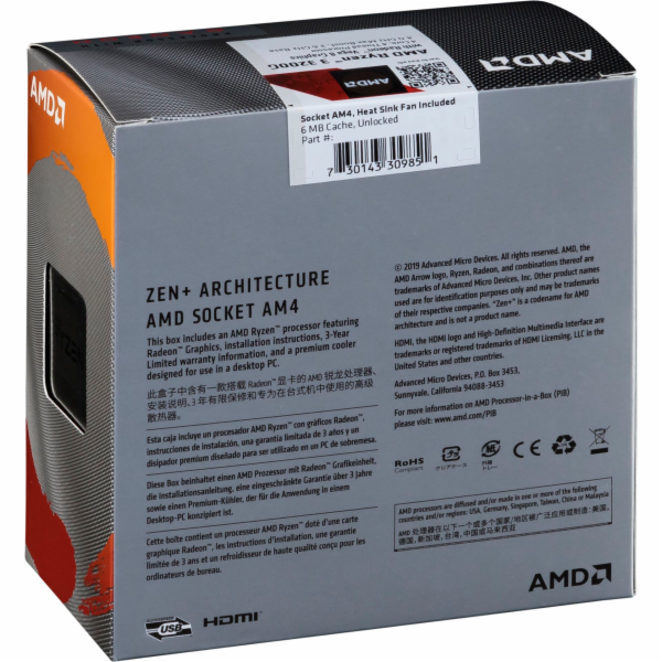 Ryzen 3 3200G, Prozessor