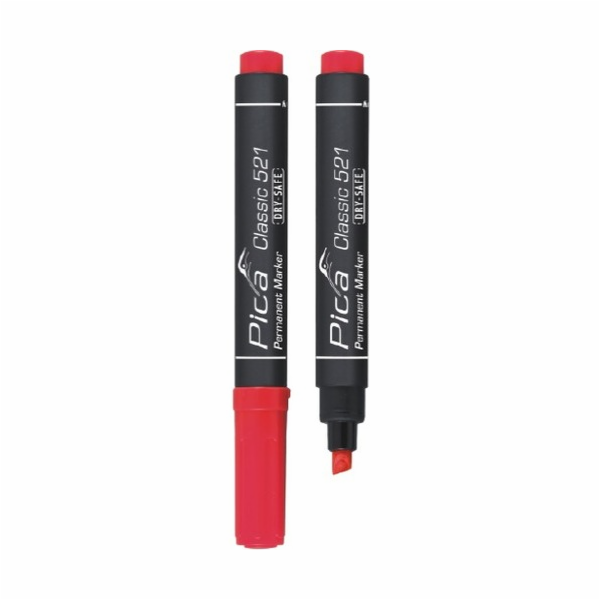 Pica Permanentmarker 2-6mm,  Wedge Tip, red