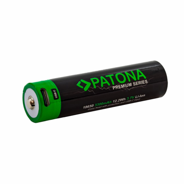 PATONA nabíjecí baterie 18650 Li-lon 3300mAh PREMIUM 3,7V...