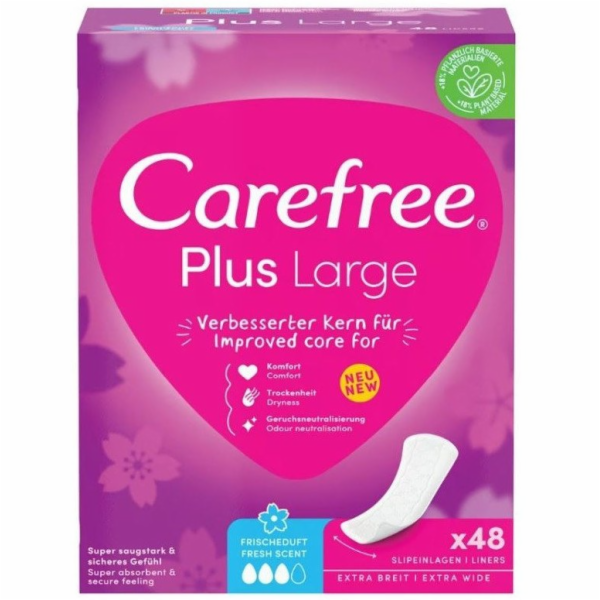Carefree Intimky s vůní svěží – Plus Large 1 balení – 48 ...