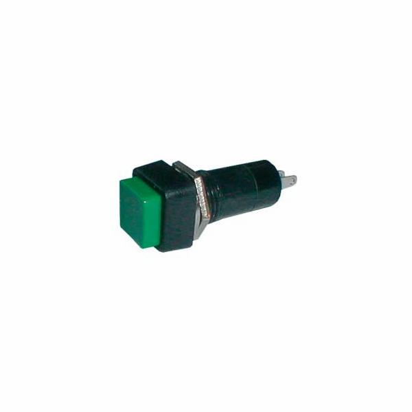 Přepínač tlačítko čtv. ON-OFF 250V/1A zelené