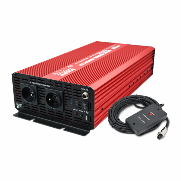 Měnič napětí CARSPA P3000 24V/230V 3000W čistá sinusovka ...