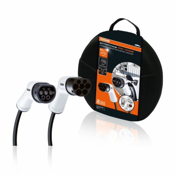 Kabel nabíjecí OSRAM typ 2 3,6kW 16A 1 fáze 5m pro elektr...