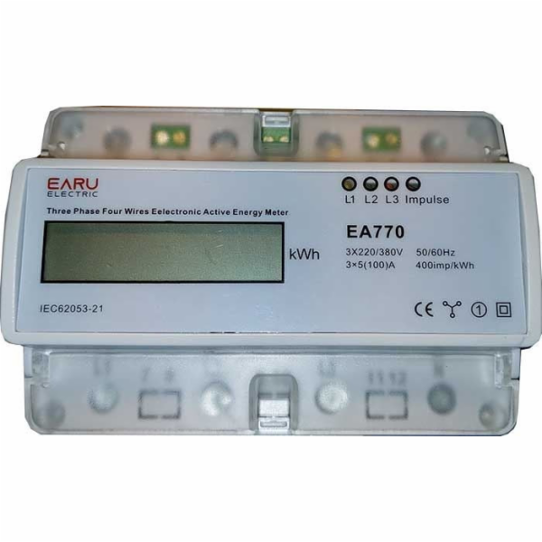 Elektroměr 3F na DIN lištu EA770