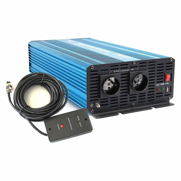 Měnič napětí CARSPA P3000 24V/230V 3000W čistá sinusovka ...
