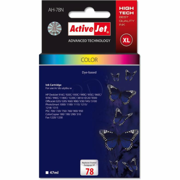 Activejet Inkoust AH-78N (náhradní inkoust HP 78 C6578D; ...