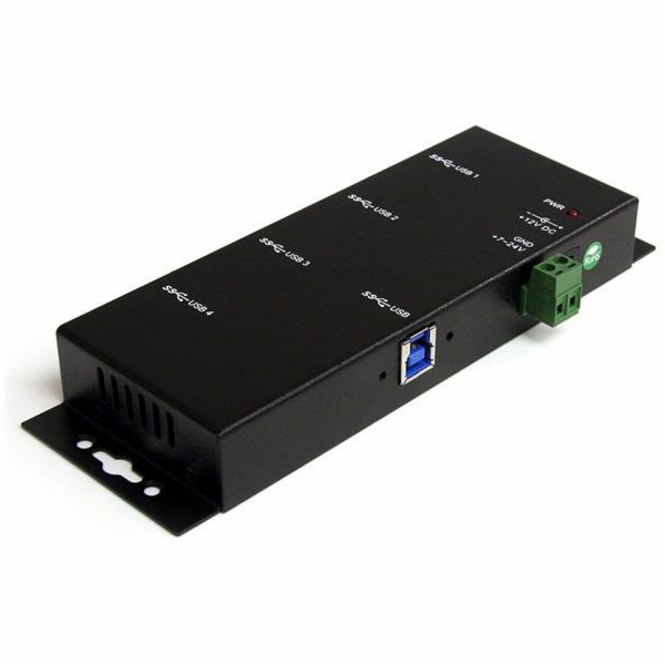 Startech 4-Port USB 3.0 Hub - Metal Industrial USB-A Hub ...