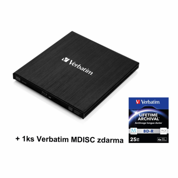 VERBATIM externí mechanika Slimline Blu-ray Rewriter USB ...