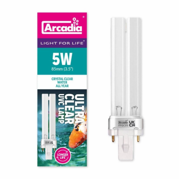 Arcadia Compact Ultra Clear UVC 5W,G23,85mm