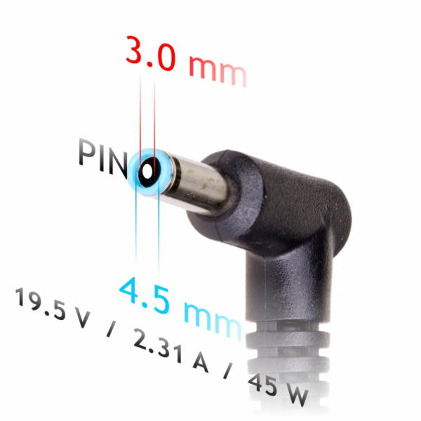 Akyga Nabíječka na notebook 19.5V/ 2.31A 45W 4.5 x 3.0 mm...