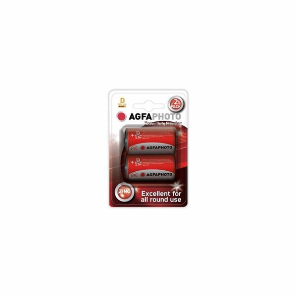 AgfaPhoto zinková baterie 1.5V, R20/D, 2ks 