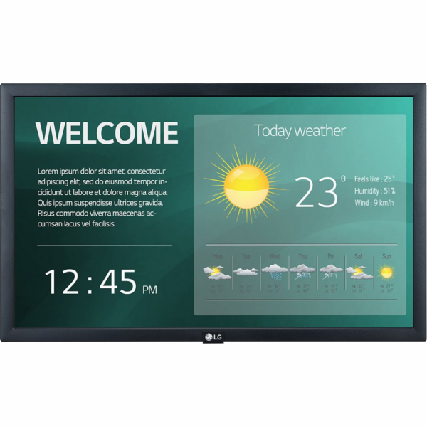 LG 22" signage 22SM3G FHD, 250nit, 16h, WebOS 4.0