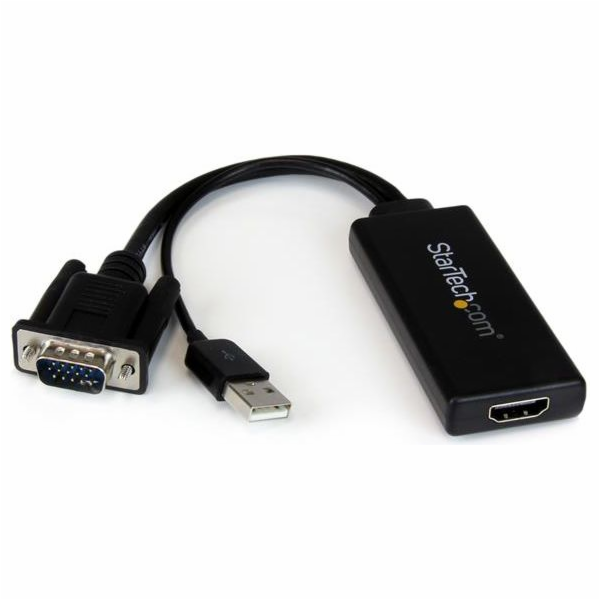 StarTech D-Sub (VGA) - HDMI + USB-A AV adaptér černý (VGA...