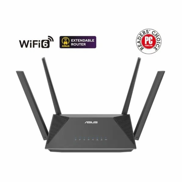 WiFi router Asus RT-AX52 WiFi 6, 3x GLAN, 1x GWAN